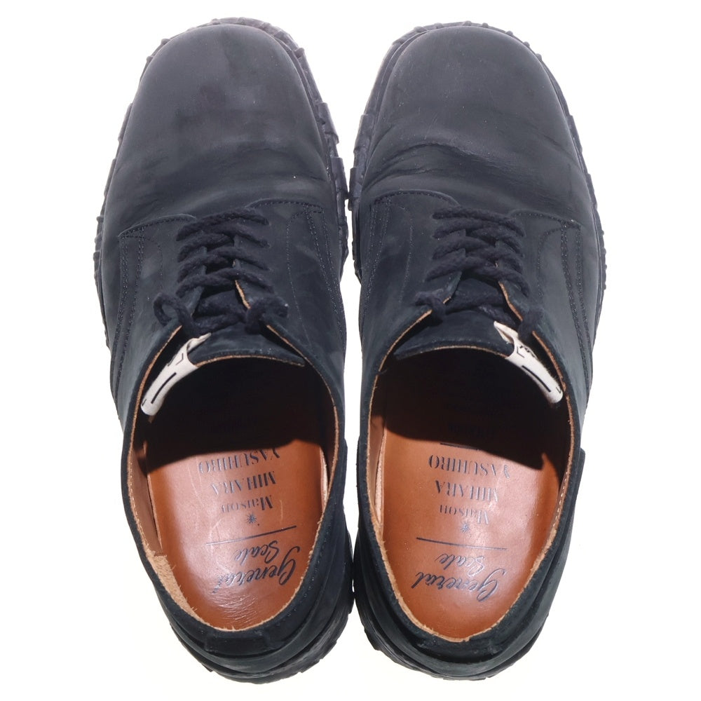 MIHARA YASUHIRO(ミハラヤスヒロ) Vintage Like Sole Leather Shoes PAST ライクソールレザーシューズ S09FW702 ブラック