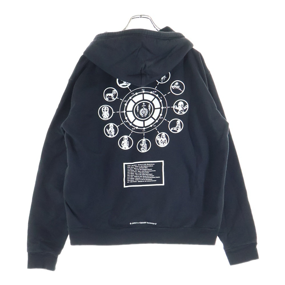 CHROME HEARTS(クロムハーツ) FOTI SWTSHRT HD ZIP フォティ バックプリントジップパーカー フーディ ブラック