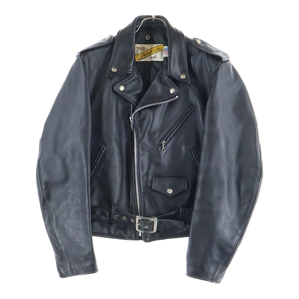 SCHOTT(ショット) 618 ダブルライダース ステアハイド 牛革 レザージャケット ブラック