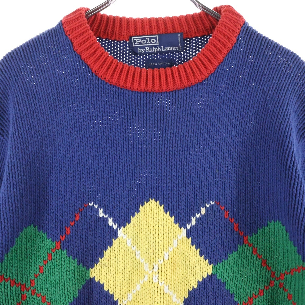 POLO RALPH LAUREN(ポロラルフローレン) 90s ARGYLE COTTON KNIT