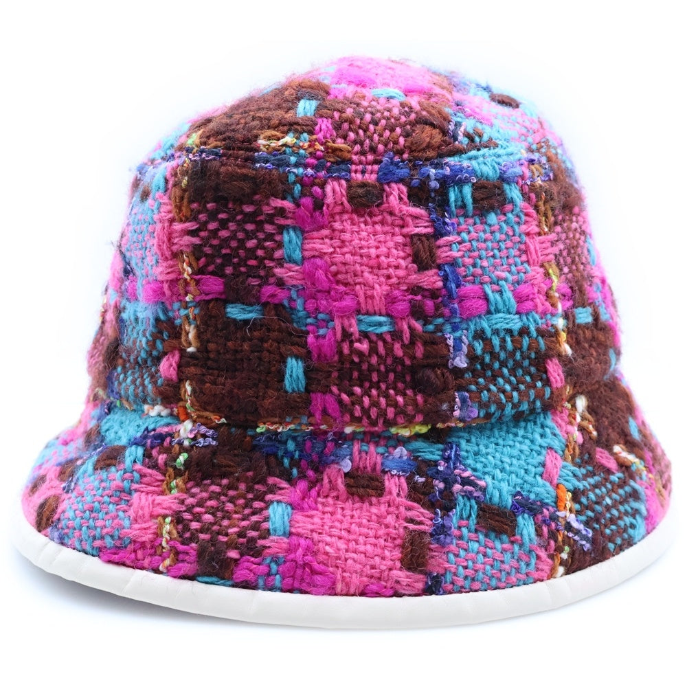 GUCCI(グッチ) checked tweed bucket hat チェックツイード バケットハット マルチ 728469 レディース