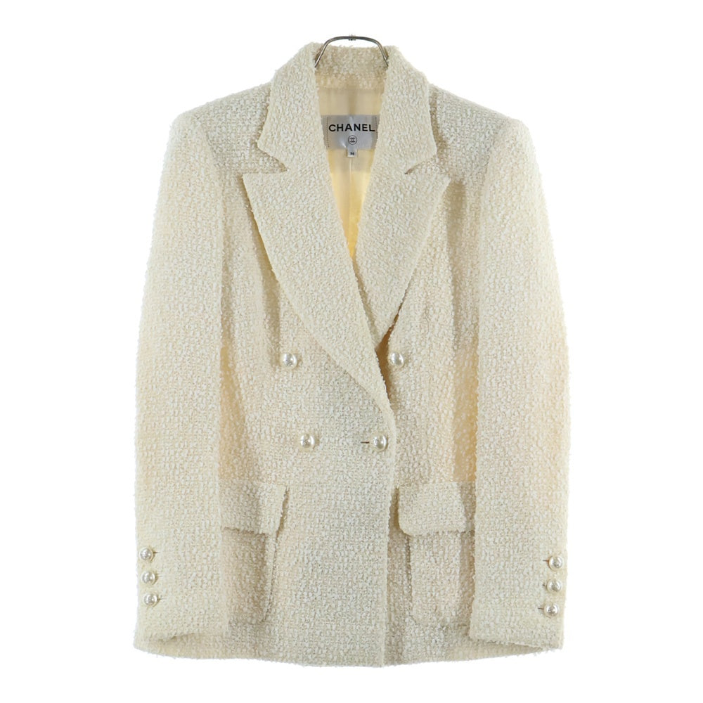 CHANEL(シャネル) パールボタン ツイード ジャケット P60351V45919 アイボリー レディース