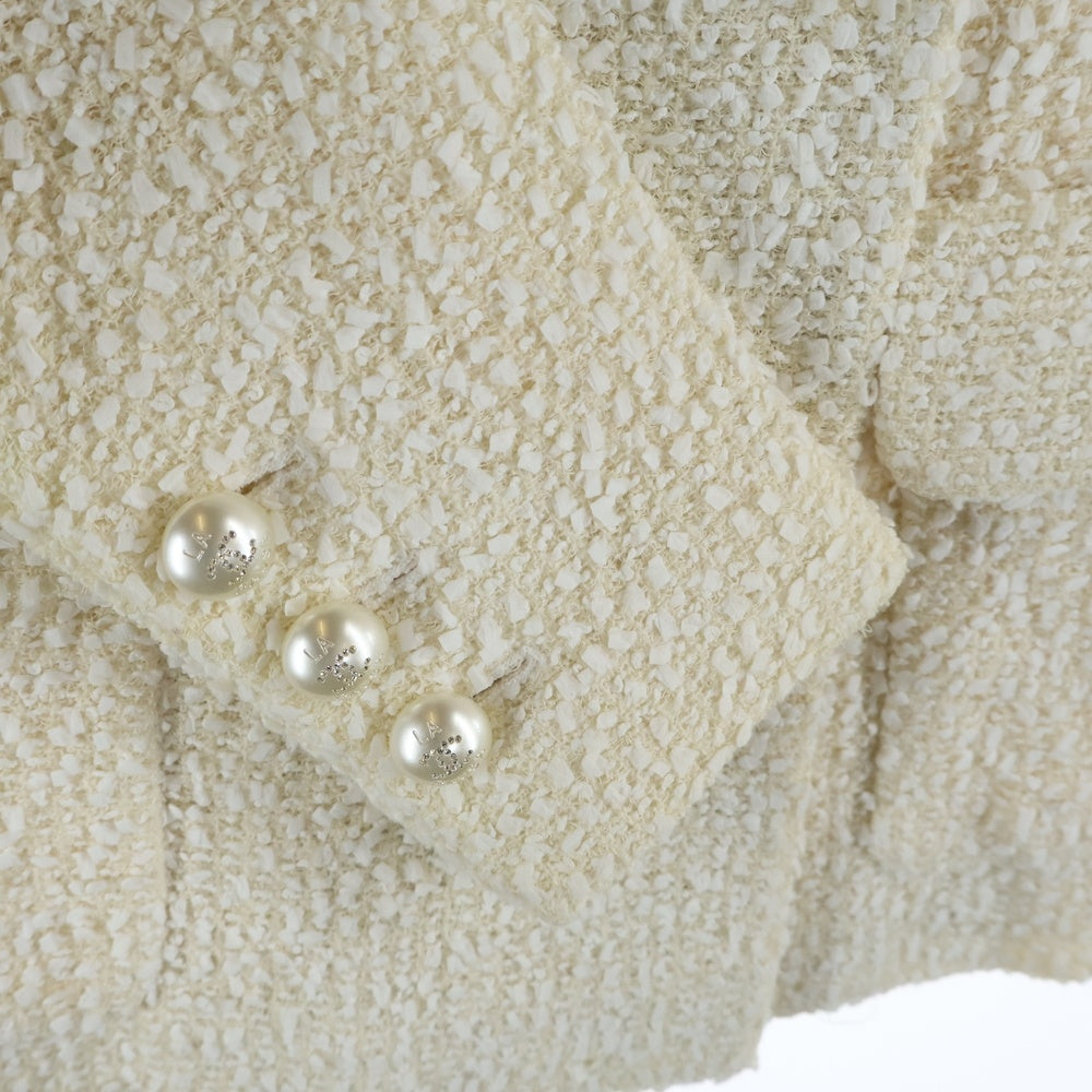 CHANEL(シャネル) パールボタン ツイード ジャケット P60351V45919 アイボリー レディース