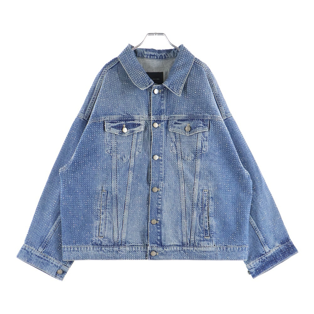 MARC JACOBS(マークジェイコブス) クリスタル デニム ビッグ トラッカー デニムジャケット インディゴ 2S4RJC005D08