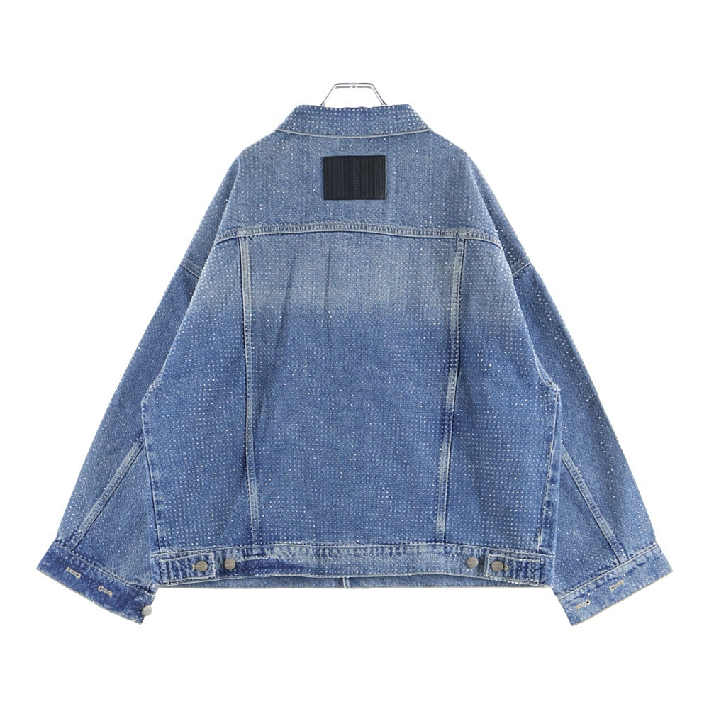 MARC JACOBS(マークジェイコブス) クリスタル デニム ビッグ トラッカー デニムジャケット インディゴ 2S4RJC005D08