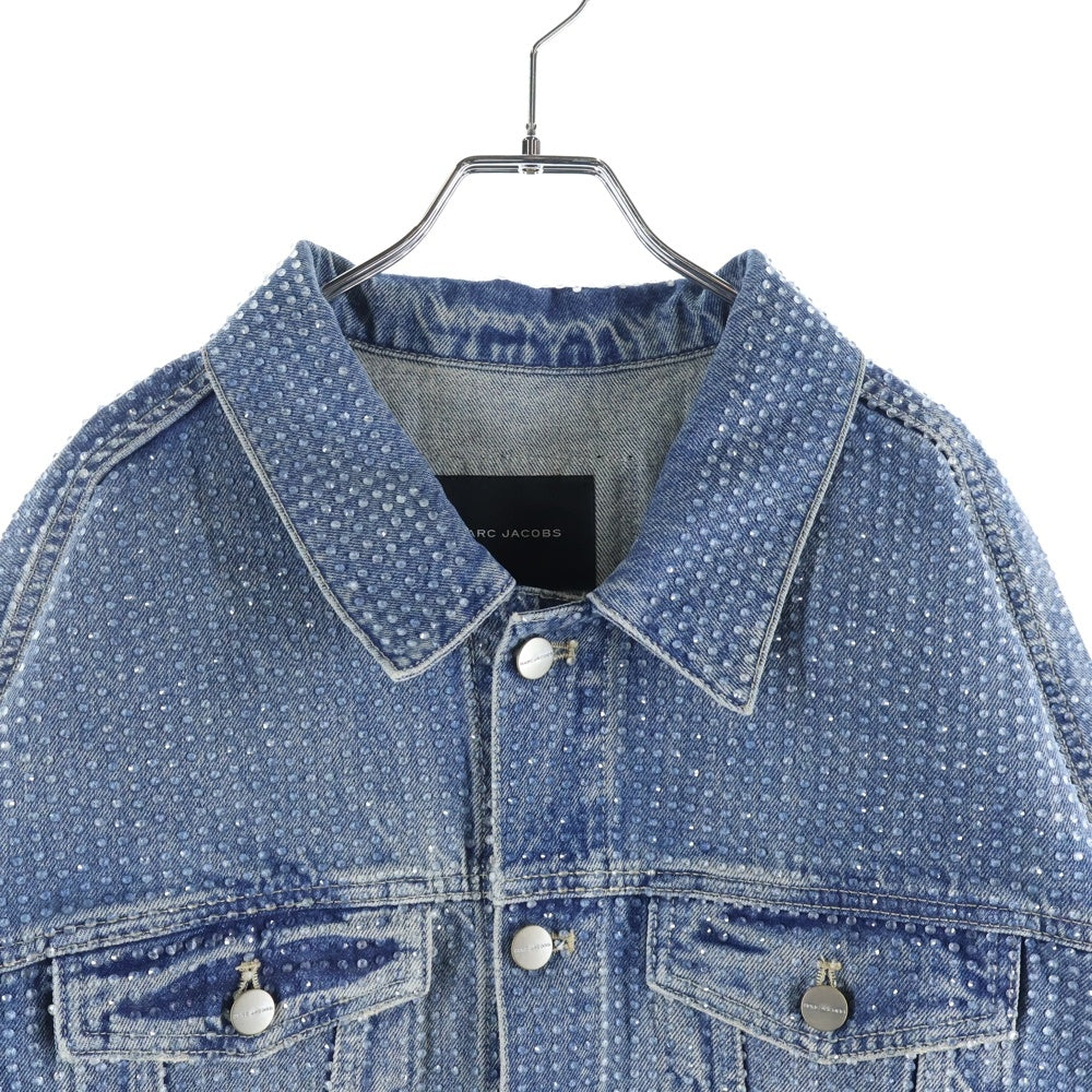 MARC JACOBS(マークジェイコブス) クリスタル デニム ビッグ トラッカー デニムジャケット インディゴ 2S4RJC005D08
