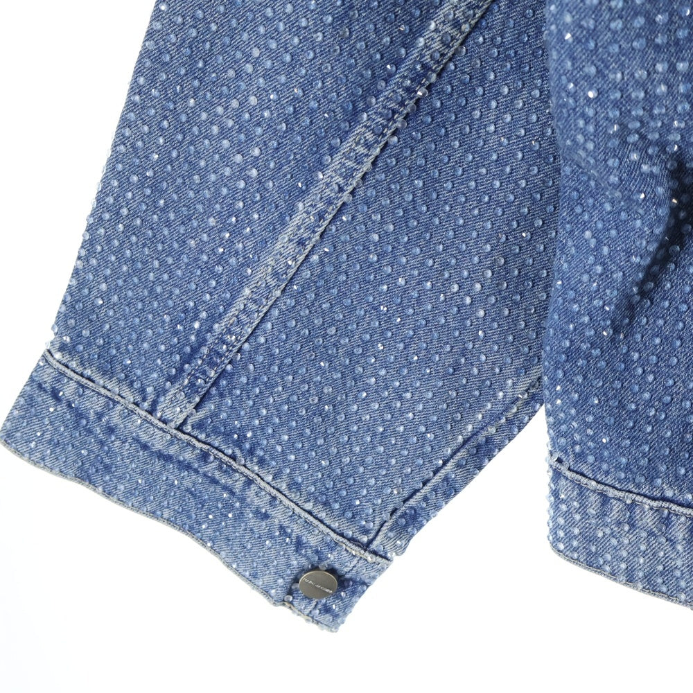 MARC JACOBS(マークジェイコブス) クリスタル デニム ビッグ トラッカー デニムジャケット インディゴ 2S4RJC005D08