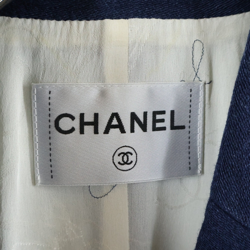 CHANEL(シャネル) 裏地ロゴ コットン ワンピースジャケット P53462