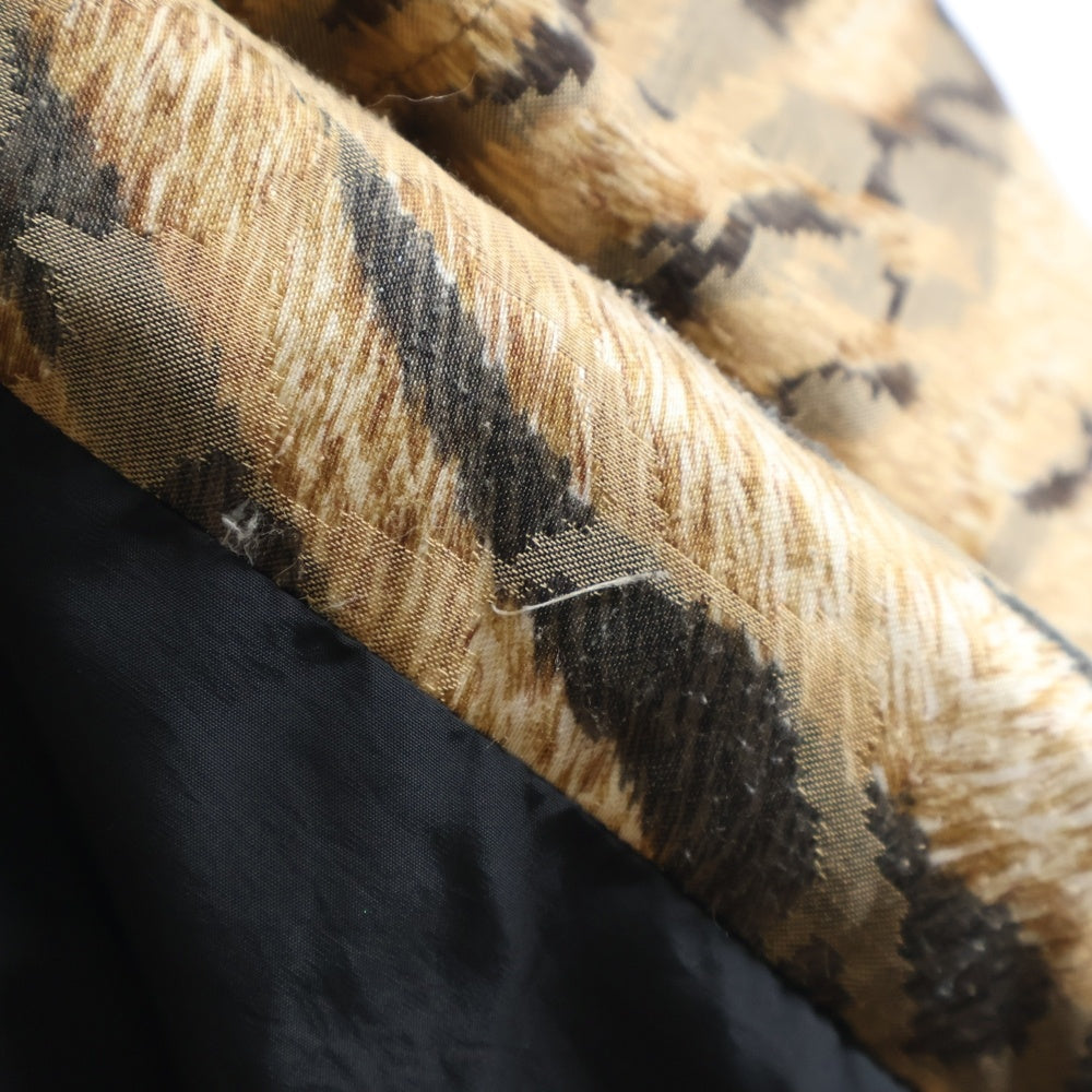 Salvatore Ferragamo(サルヴァトーレ フェラガモ) レオパード ジップアップ 中綿ブルゾン ジャケット ブラウン レディース