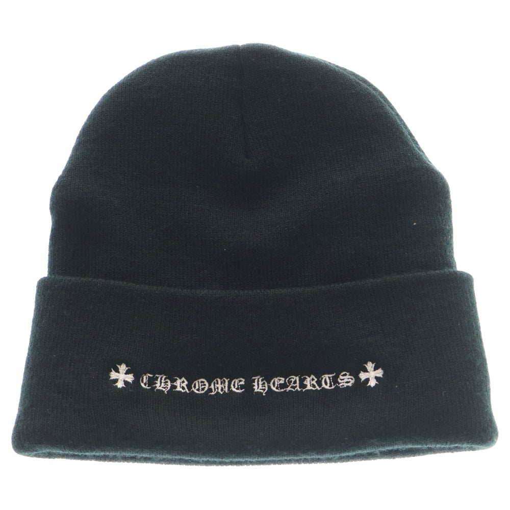 CHROME HEARTS(クロムハーツ) ×MATTY BOY PPO WATCH CAP マッティボーイ チョンパー刺繍ニットキャップ ビーニー ニット帽 ブラック