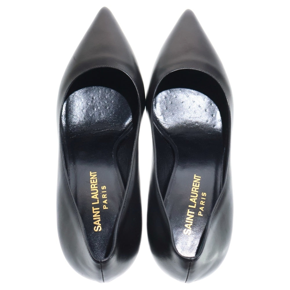 SAINT LAURENT PARIS(サンローランパリ) ポインテッドトゥ レザー ヒールパンプス 322889 ブラック レディース