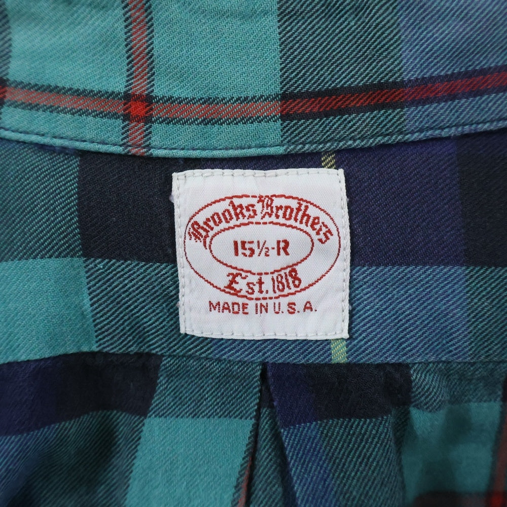 BROOKS BROTHERS(ブルックス ブラザーズ) 60s 1818 USA製 ポケット付き ボタンダウンシャツ グリーン