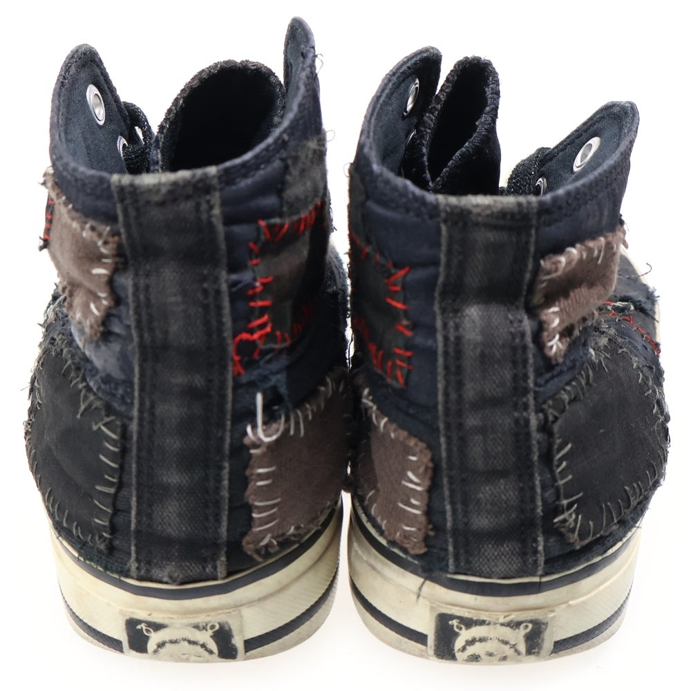 UNDERCOVER(アンダーカバー) 00s 03SS SCAB期 瘡蓋 パッチワーク ラメシューレース ハイカットスニーカー