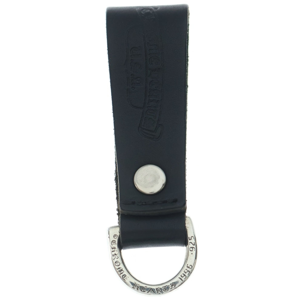CHROME HEARTS(クロムハーツ) BELT LOOP D RING Dリング クロスボールベルトループ ブラック/シルバー BCA415