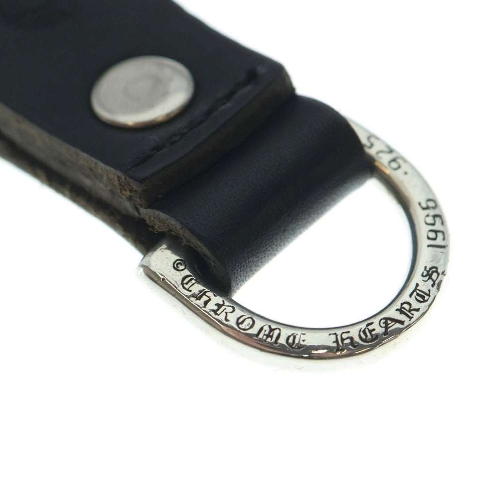 CHROME HEARTS(クロムハーツ) BELT LOOP D RING Dリング クロスボールベルトループ ブラック/シルバー BCA415