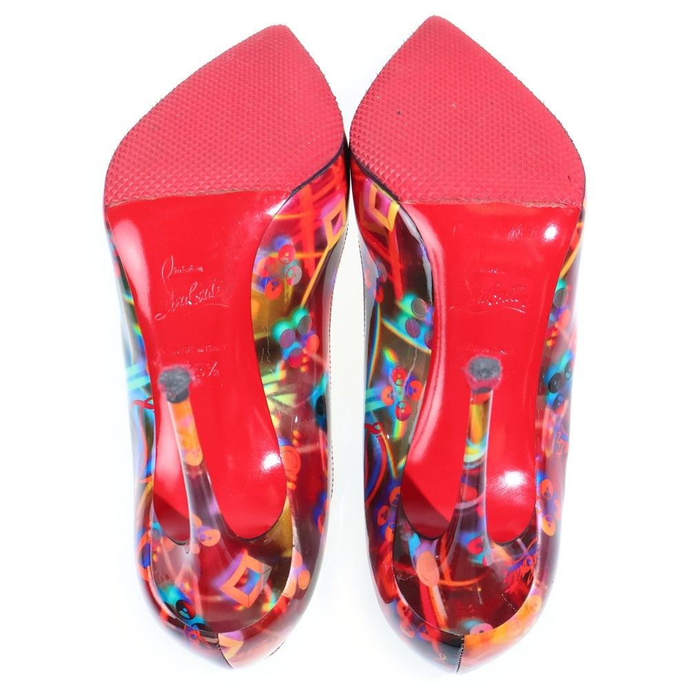 CHRISTIAN LOUBOUTIN(クリスチャンルブタン) Hot Chick パテントレザー ピンヒール パンプス マルチ レディース