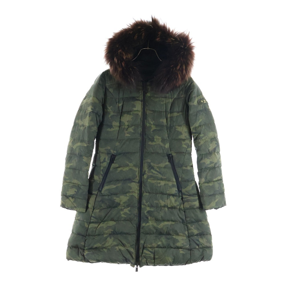 TATRAS(タトラス) ARGENTELLA リバーシブル ジップアップ フーディダウンコート LTA17A4565 ブラック/カモフラージュ レディース