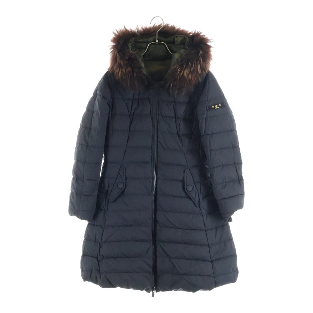 TATRAS(タトラス) ARGENTELLA リバーシブル ジップアップ フーディダウンコート LTA17A4565 ブラック/カモフラージュ レディース