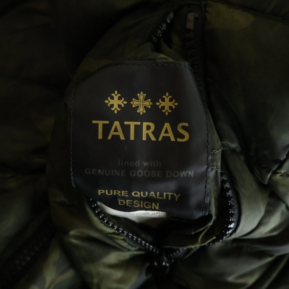 TATRAS(タトラス) ARGENTELLA リバーシブル ジップアップ フーディダウンコート LTA17A4565 ブラック/カモフラージュ レディース