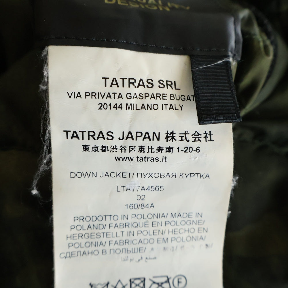 TATRAS(タトラス) ARGENTELLA リバーシブル ジップアップ フーディダウンコート LTA17A4565 ブラック/カモフラージュ レディース