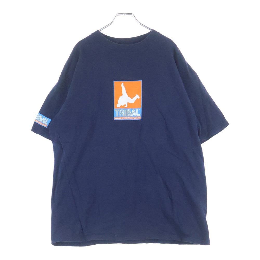 VINTAGE(ヴィンテージ) 90s-00s TRIBAL GEAR INTERNATIONAL トライバルギア フロントロゴ クルーネックTシャツ ネイビー
