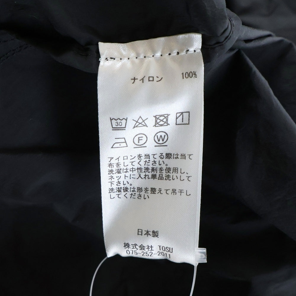 NO BRAND(ノーブランド) AFTERHOURS タグ付 NYLON BALMACAAN COAT ステンカラーコート ブラック
