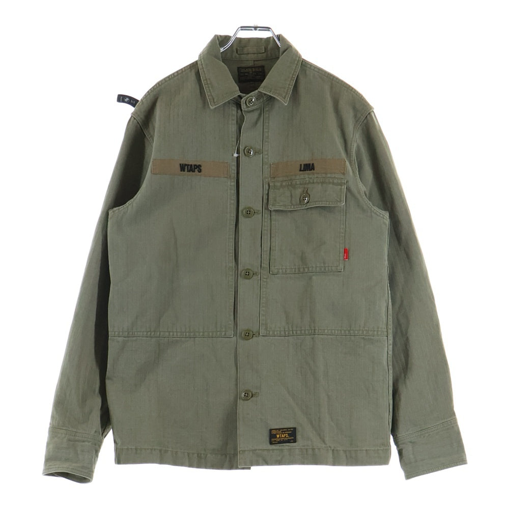 WTAPS(ダブルタップス) 12AW JUNGLE L/S SHIRT HBT ヘリンボーン ミリタリージャケット カーキ