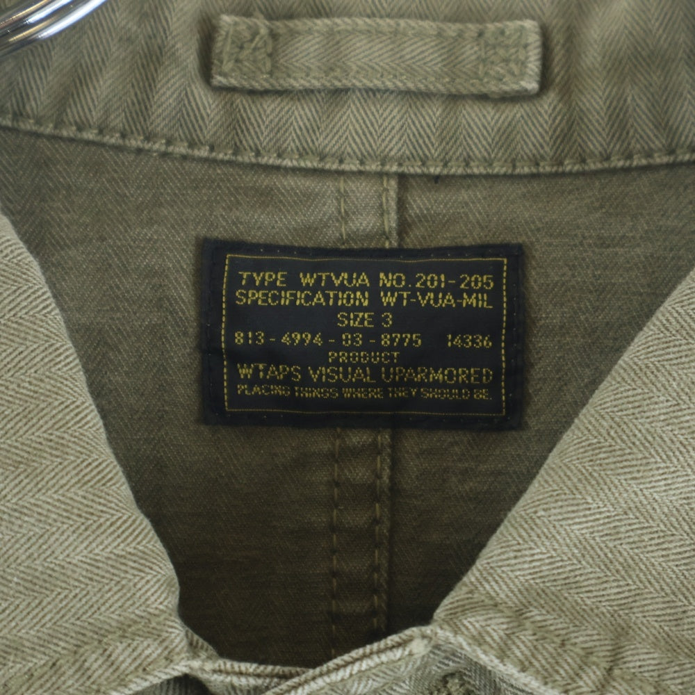 WTAPS(ダブルタップス) 12AW JUNGLE L/S SHIRT HBT ヘリンボーン ミリタリージャケット カーキ