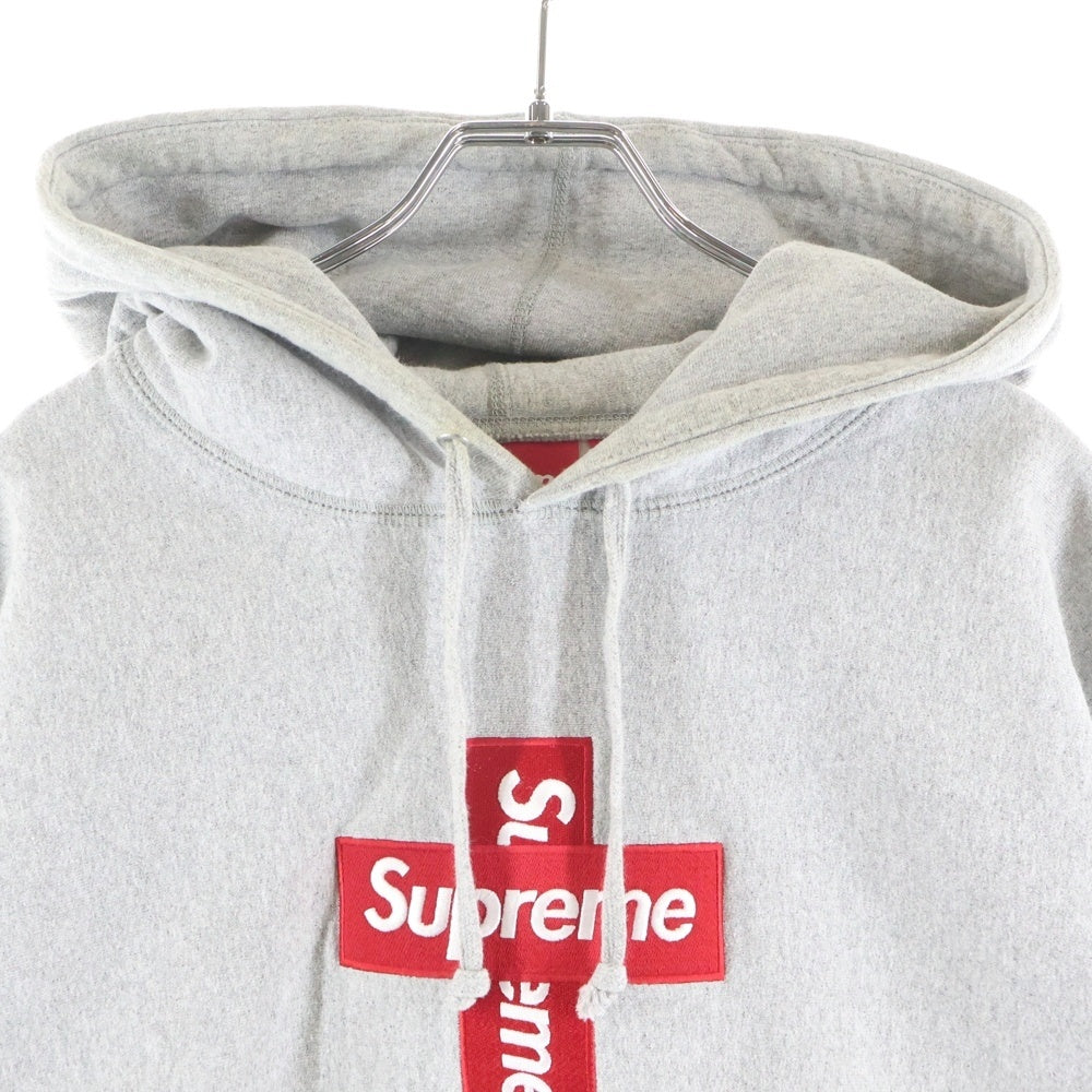SUPREME(シュプリーム) 20AW Cross Box Logo Hooded Sweatshirt クロスボックスロゴ スウェット プルオーバーパーカー グレー