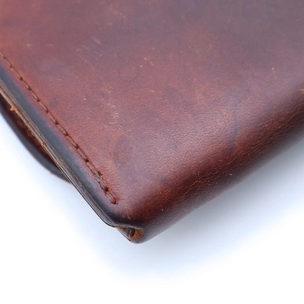 goro's(ゴローズ) 銀縄ターコイズ フラワーコンチョ SADDLE LEATHER サドルレザー ririジップ 2つ折り財布 ブラウン