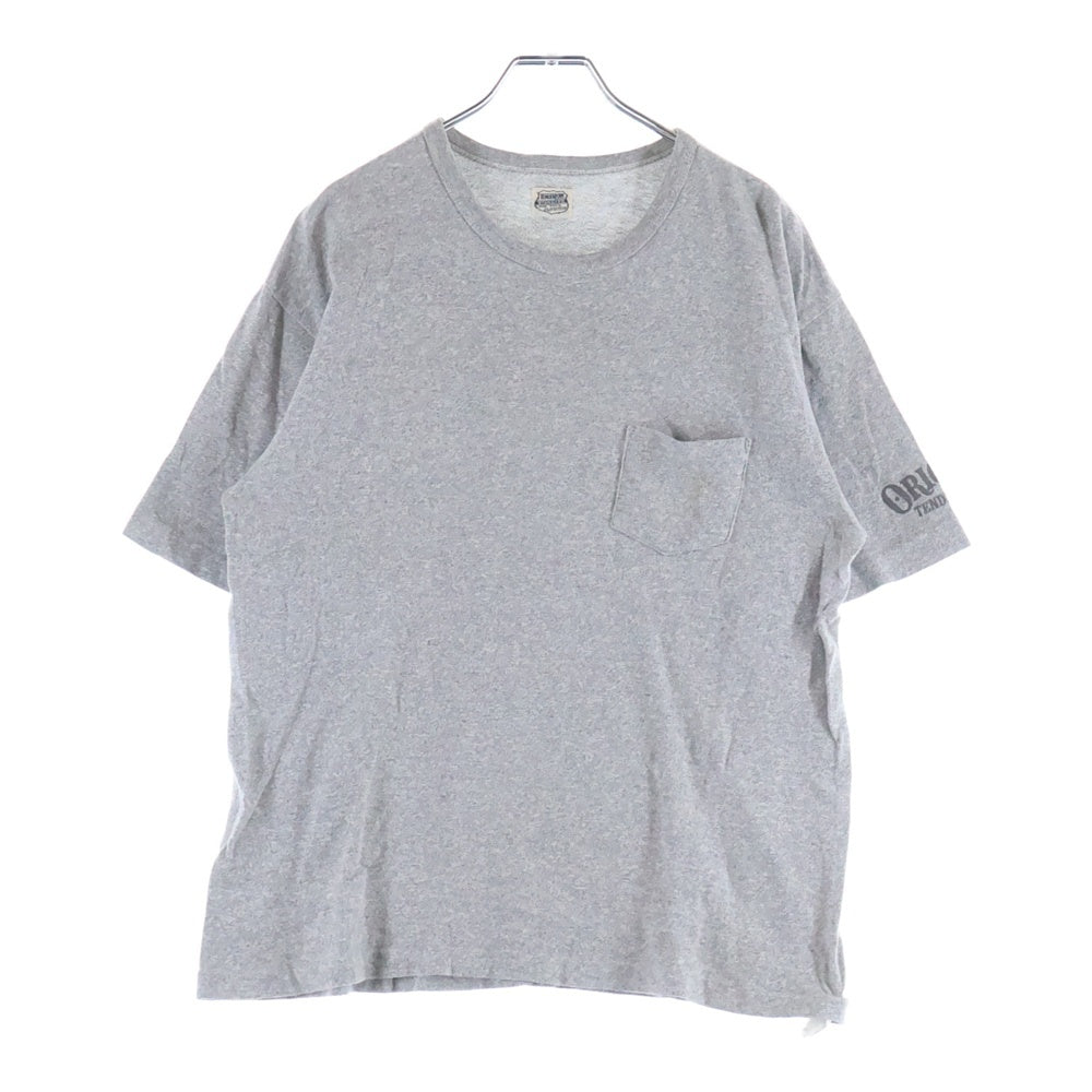 TENDERLOIN(テンダーロイン) バックロゴ 霜降り ポケット クルーネックTシャツ グレー