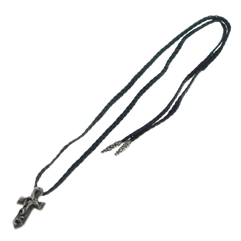 CHROME HEARTS(クロムハーツ) VULCAN CROSS LG LB ラージバルカンクロス Wレザーブレイド ネックレス シルバー