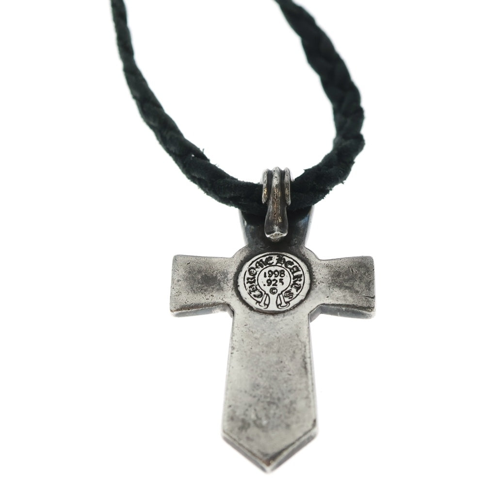 CHROME HEARTS(クロムハーツ) VULCAN CROSS LG LB ラージバルカンクロス Wレザーブレイド ネックレス シルバー