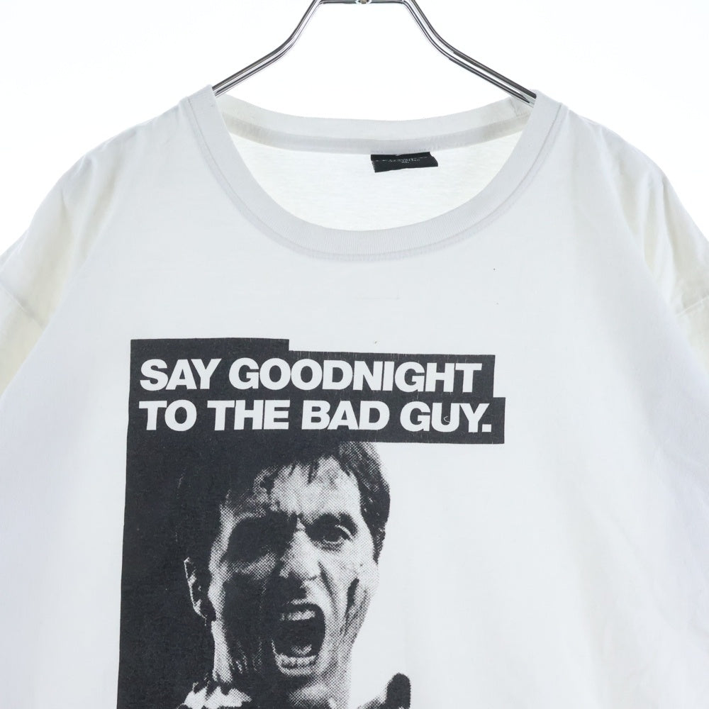 NO BRAND(ノーブランド) 00s SCARFACE SAY GOODNIGHT TO THE BAD GUY Tシャツ ホワイト