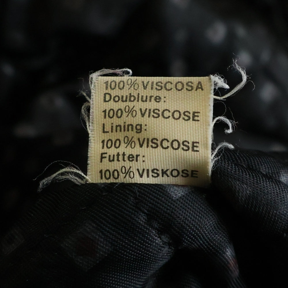 VINTAGE(ヴィンテージ) 80s頃 VERA PELLE 裏キルティングライニング オレンジステッチ グレインレザー レザージャケット ブラック