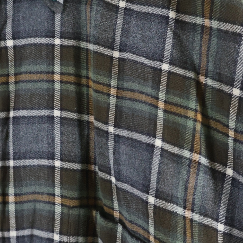 BALENCIAGA(バレンシアガ) 18AW Oversized Check Shirt バックロゴプリント オーバーサイズ長袖チェックシャツ 508465 TBM21 カーキ