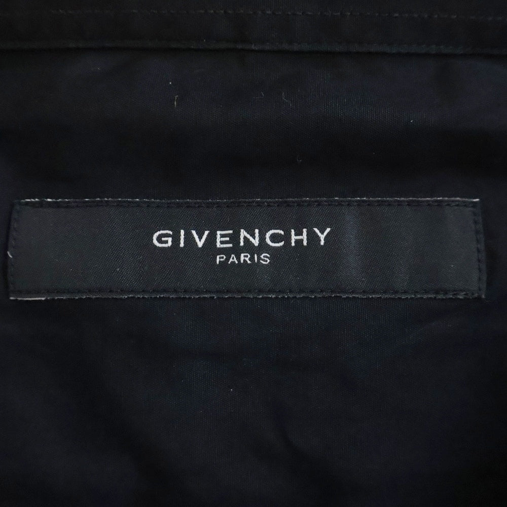 GIVENCHY(ジバンシィ) チェック切り替え ロングスリーブシャツ 長袖シャツ ブラック/ブルー