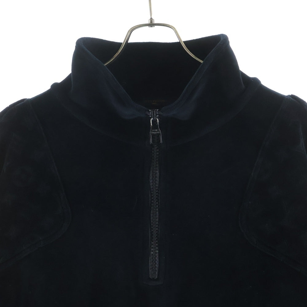 LOUIS VUITTON(ルイヴィトン) モノグラム エンボス加工 ベロアジャケット ブラック RM191 JZA HGY82W