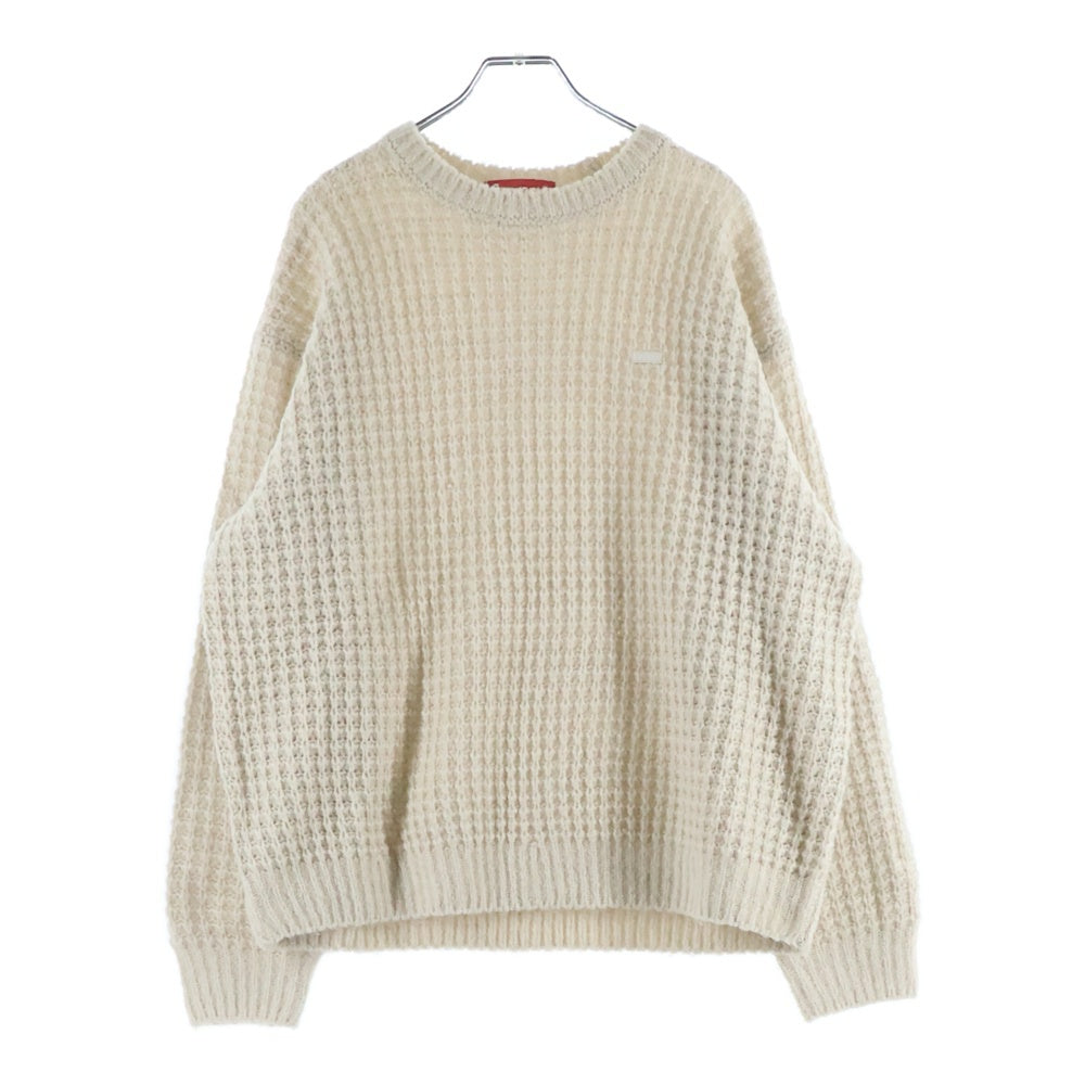 SUPREME(シュプリーム) 25AW Small Box Waffle Sweater スモールボックスロゴ ワッフルセーター アイボリー