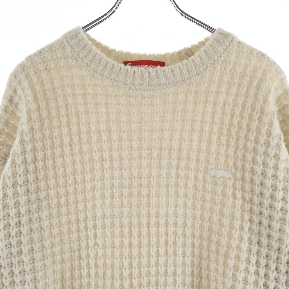 SUPREME(シュプリーム) 25AW Small Box Waffle Sweater スモールボックスロゴ ワッフルセーター アイボリー