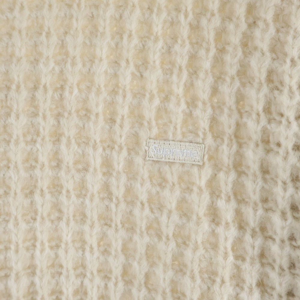 SUPREME(シュプリーム) 25AW Small Box Waffle Sweater スモールボックスロゴ ワッフルセーター アイボリー