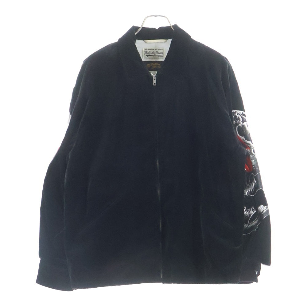WACKO MARIA(ワコマリア) 22SS ×56 TATOO STUDIO タトゥースタジオ VIETNAM JACKET スカル刺繍 ジップアップ ヴェトゥナムジャケット ブラック 56TS-WM-ML01
