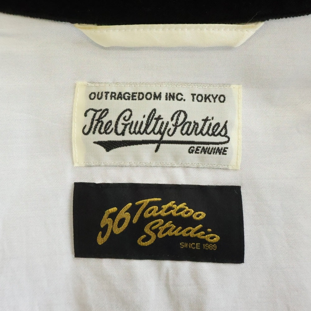 WACKO MARIA(ワコマリア) 22SS ×56 TATOO STUDIO タトゥースタジオ VIETNAM JACKET スカル刺繍 ジップアップ ヴェトゥナムジャケット ブラック 56TS-WM-ML01