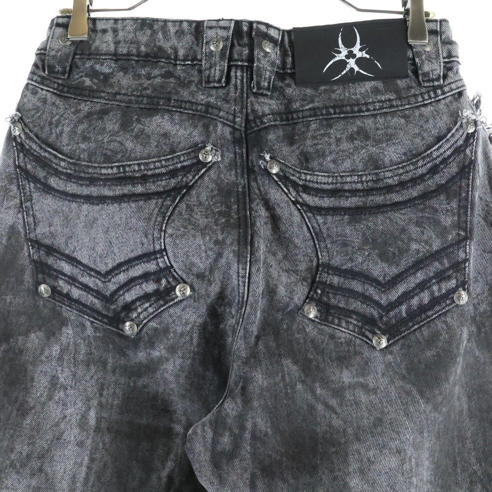 NO BRAND(ノーブランド) COZY WORLDWIDE Chaos Dream Waxed Layer Pants カオス ドリーム ワックスド レイヤー パンツ グレー/ブラック