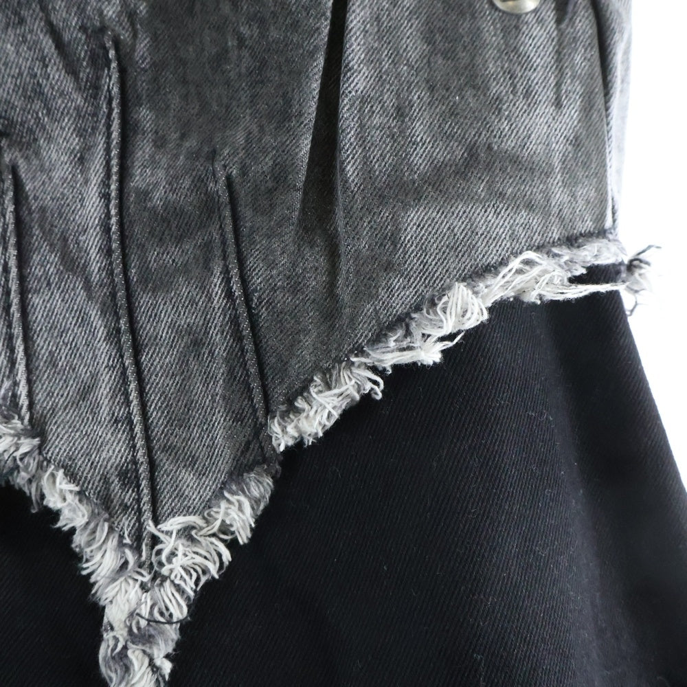 NO BRAND(ノーブランド) COZY WORLDWIDE Chaos Dream Waxed Layer Pants カオス ドリーム ワックスド レイヤー パンツ グレー/ブラック