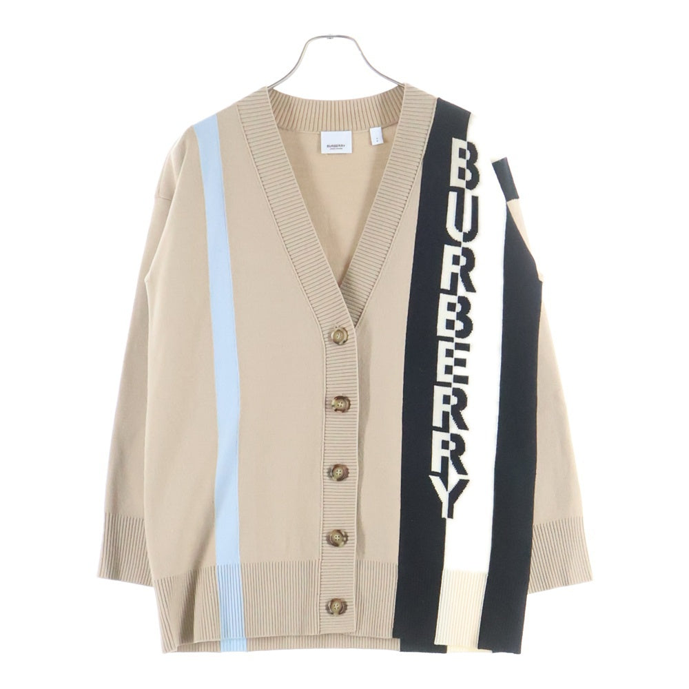 BURBERRY(バーバリー) ロゴジャガード カーディガン ベージュ 8039184
