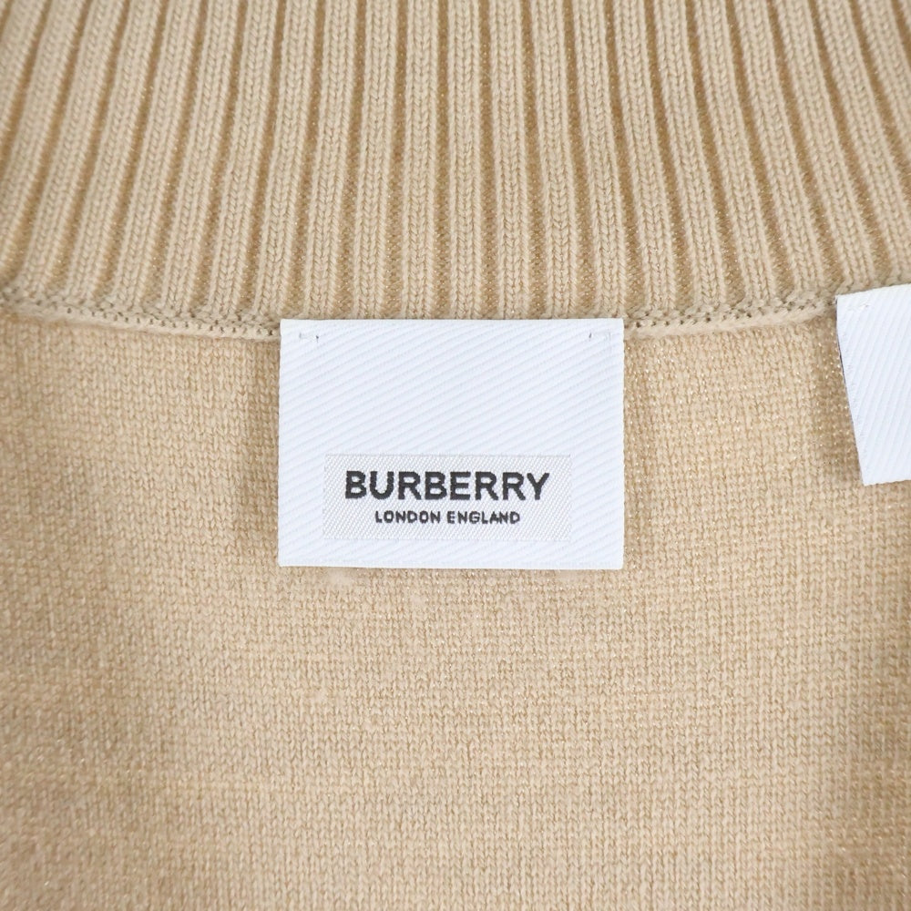 BURBERRY(バーバリー) ロゴジャガード カーディガン ベージュ 8039184