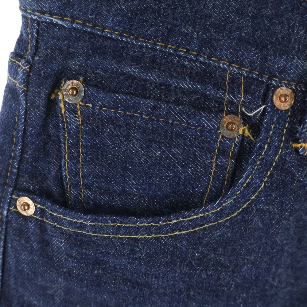 Levi's(リーバイス) 濃紺 60s 502-0117 BIGE コインポケット裏シングル ボタン裏16 スコビルジップ 不V Vステッチ ジップフライ デニムパンツ W27/L34 ネイビー レディース