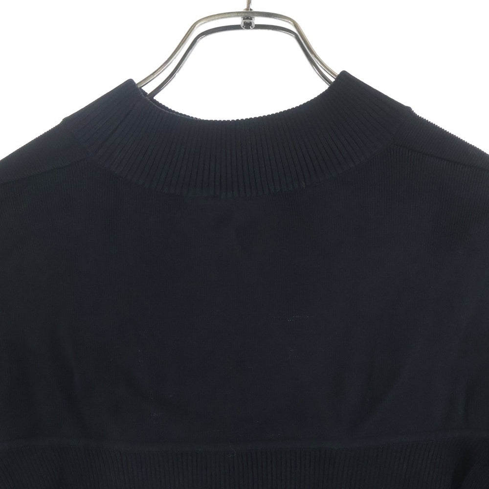 DIESEL(ディーゼル) M-NASHVILLE 胸ロゴ リブニット ロングスリーブワンピース ブラック レディース