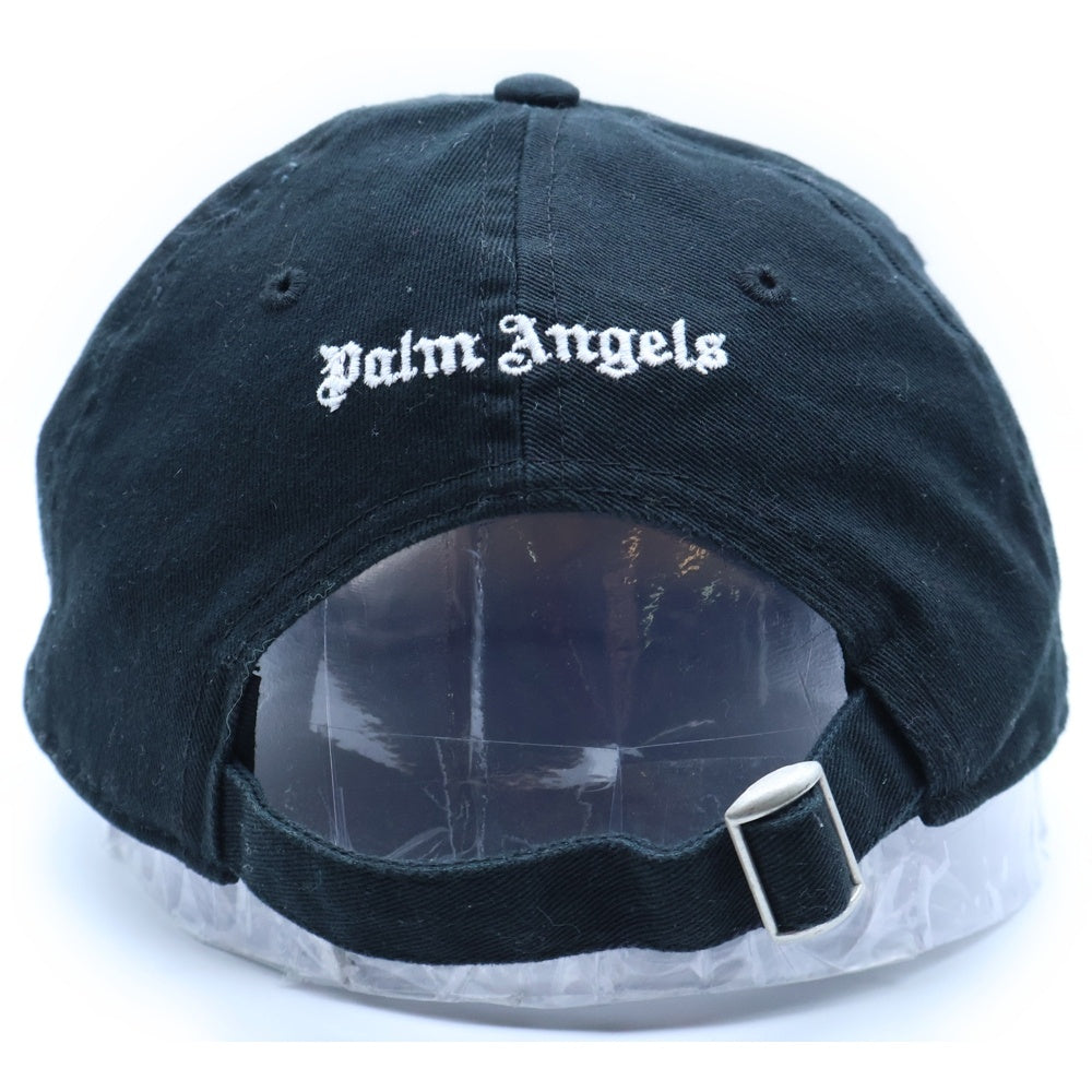 Palm Angels(パームエンジェルス) ファイヤーパターン ロゴ 6-Panel キャップ ブラック